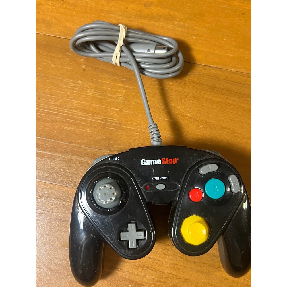 GameStop Nintendo GameCube Wired Controller Black Turbo BB-811‎ GC Accessory